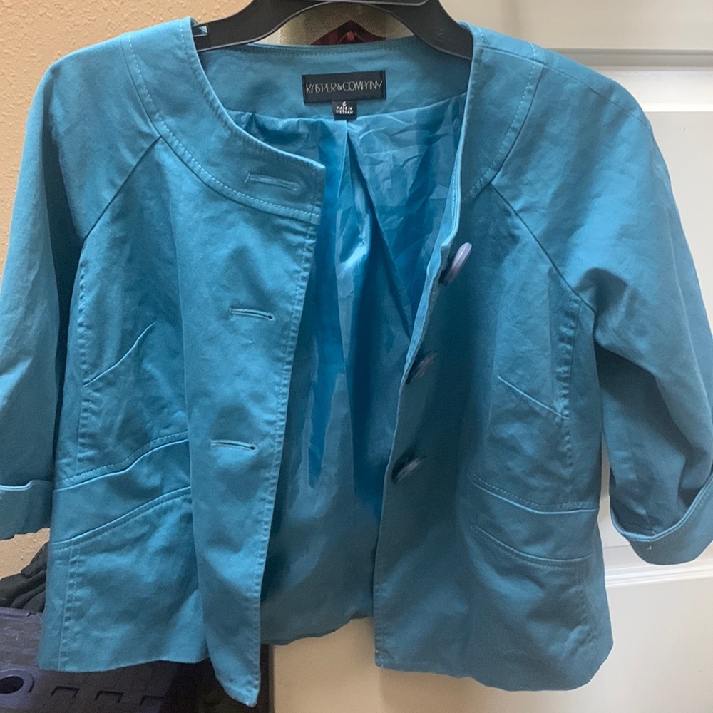 Kasper teal blazer